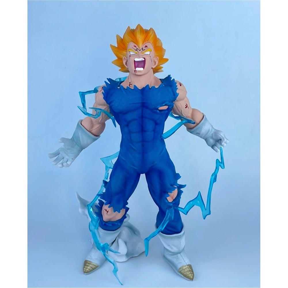Dragon Ball Z Majin Vegeta Figure‎ Super Saiyan Blue Suit Lightning Effects PVC